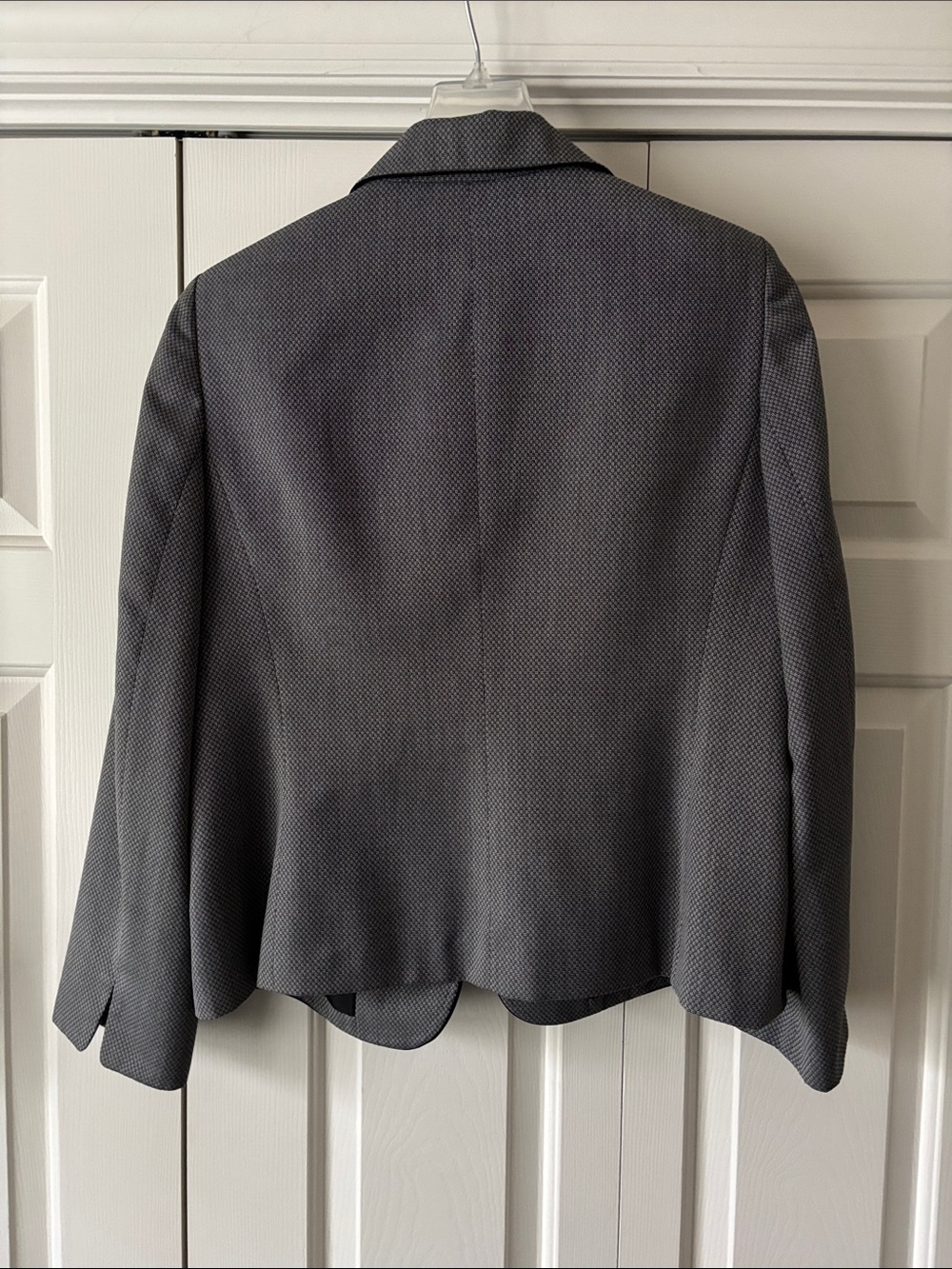 Evan Picone Gray Structured Button Blazer with Black Pleated Skirt - Picture 6 of 8